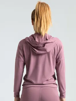 سترة رياضية خارجية بغطاء رأس ، بلوزة فضفاضة ، بدلة يوجا ، سترة جري للياقة البدنية 2