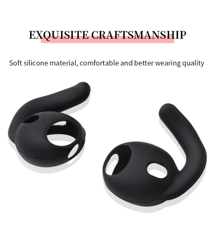 4Pcs Silicone Ear Tips for Apple Airpods Pro 3 True Wireless Earbuds Eartips Airpods Pro3 TWS Earhook headphones Anti-drop Hooks