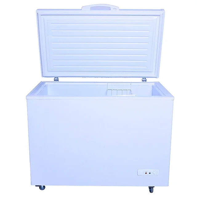 12v24V 200L 300L 400L 500L solar freezer, DC refrigerated refrigerator double door bottom freezer