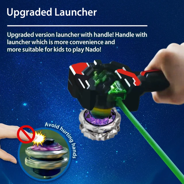 Infinity Nado 3 Original Crack Series 2 In1 Split Transforming Metal Gyro Battle Spinning Top With Launcher Anime Kids Toy Gift 4