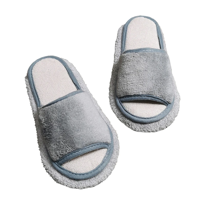 Microfibre Mop Slippers Solid Color Simple Wipeable Floor Mopping Sweeping Wood Floor Tile Cleaning Slippers Lazy microfibre mop slippers