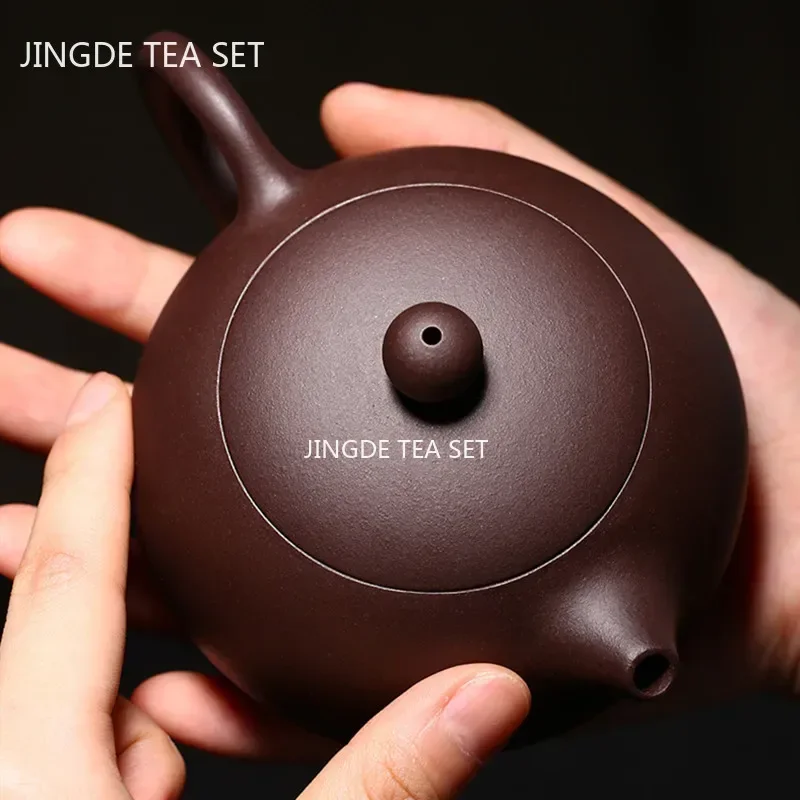 Boutique Yixing Purple Clay Teapot Master Handmade Xishi Tea Pot Raw Ore Zhu Mud Beauty Kettle Chinese Tea Set Accessories