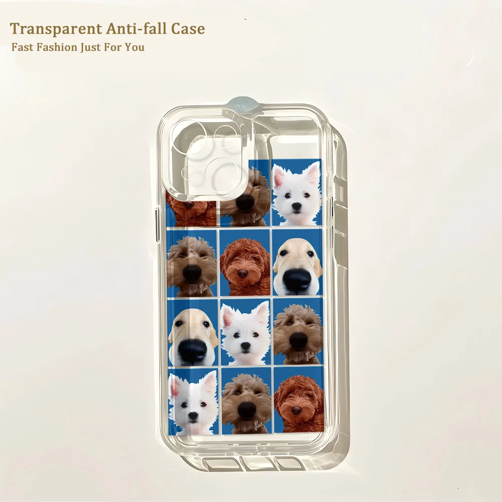 Korean Cute Cake Puppy Design Phone Case - Adorable INS Style Back Cover