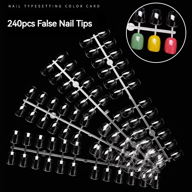 240Pcs Nail Color Card Per Nail Art Display False Tips Swatch Gel Polish Palette Color Chart Strumenti Per La Pratica Del Manicure