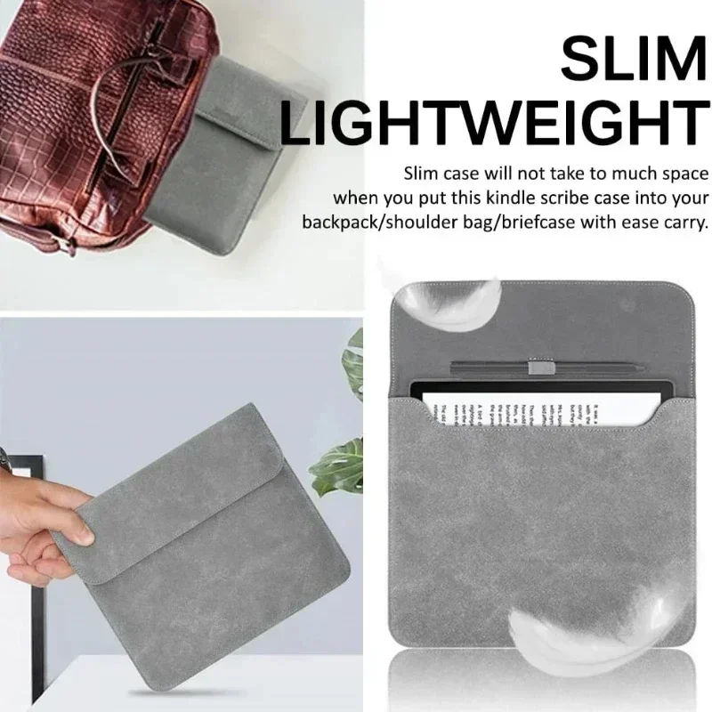Slim Magnetic Sleeve Pouch with Stylus Pen Slot