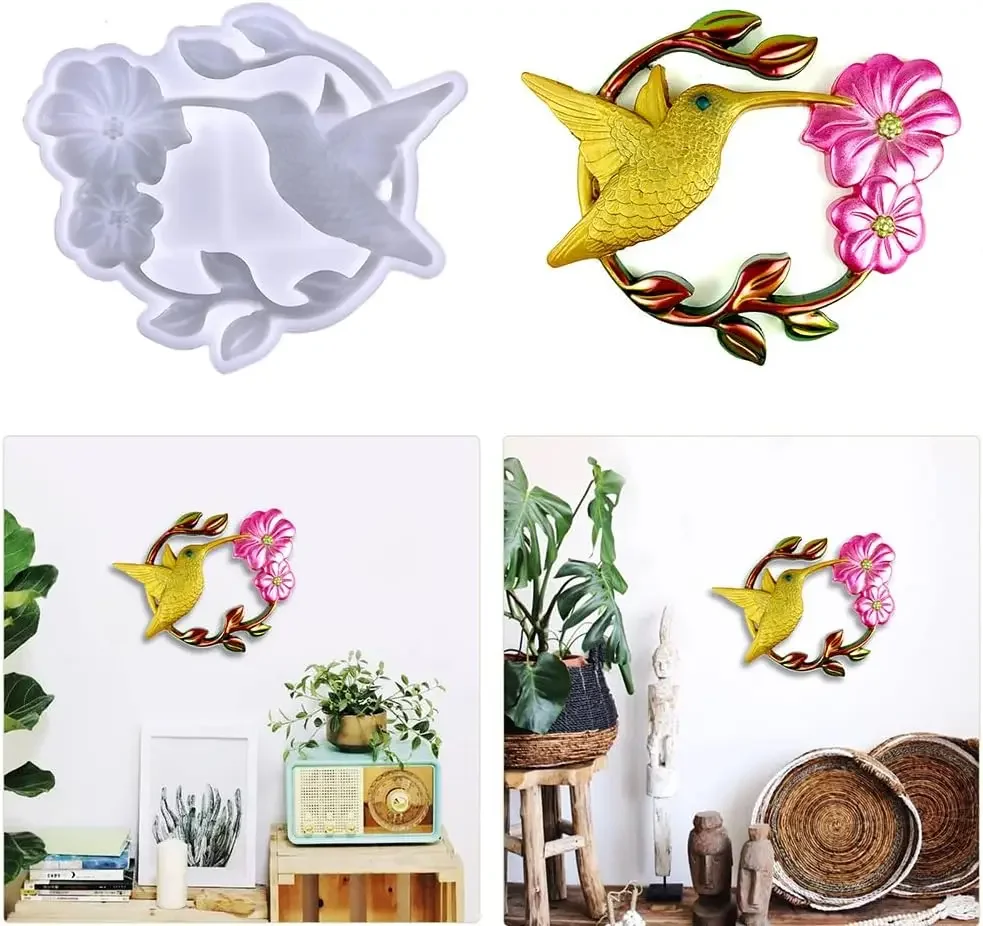 Hummingbird epoxy mold, Halloween decoration pendant mold, home decoration, Christmas gift