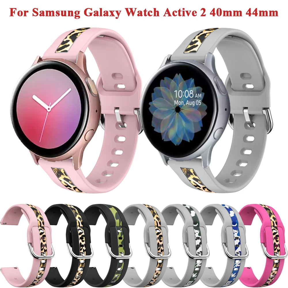 

20mm Silicone Strap For Samsung Galaxy Watch Active 2 40 44mm/Watch 5/4 Classic 42 46mm Wrist Bracelet Gear S2/Sport Watchbands