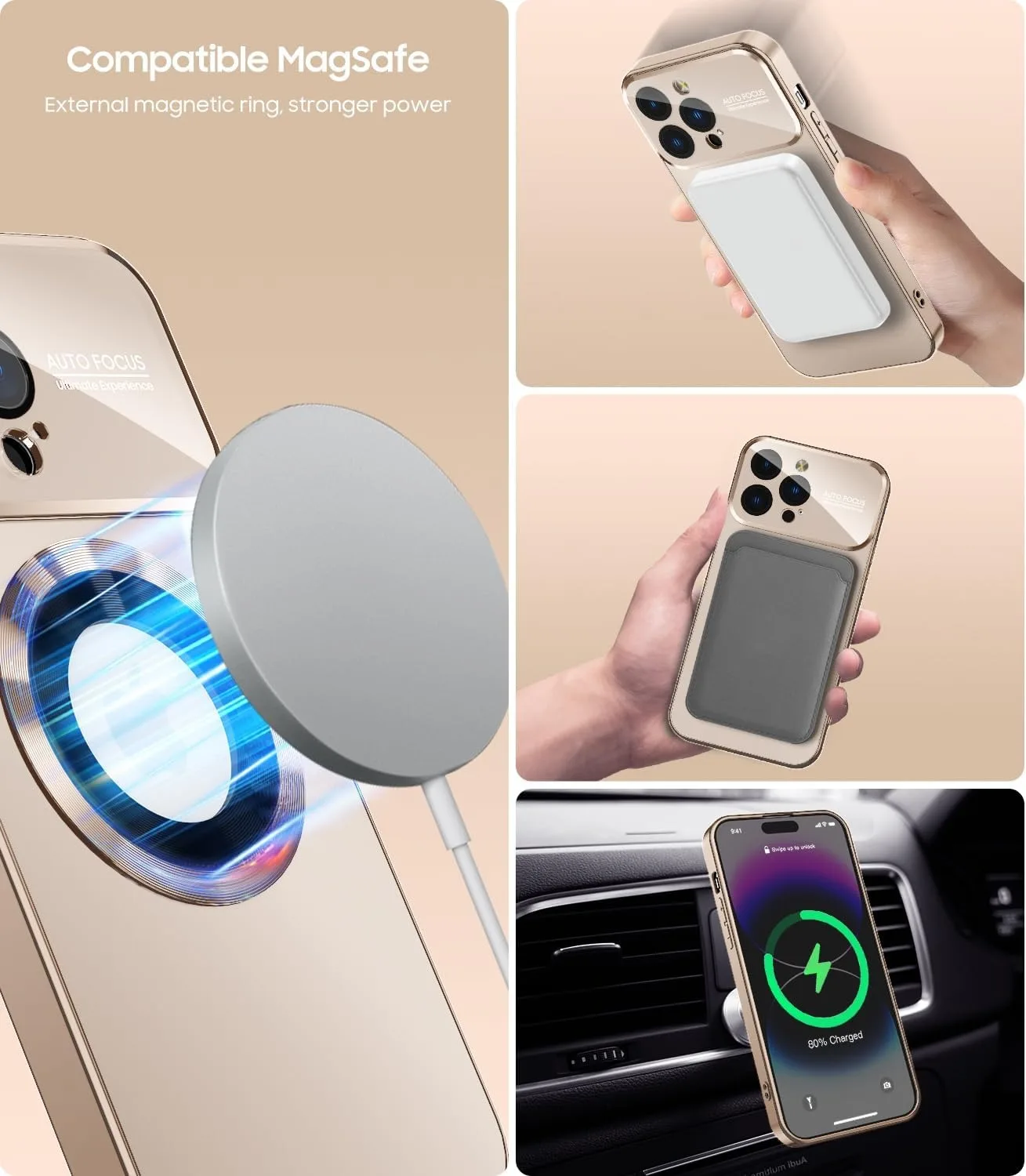 Luxury Titanium Metallic Matte Case with Glass Lens Camera Protection