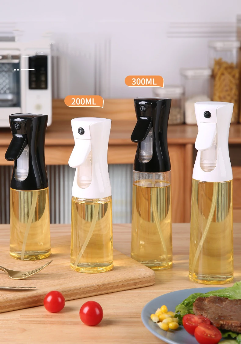 Baking Oil Sprayer Bottle, Cooking Oil Dispenser, Pet Material Oil Sprayer,  Air Fryer Spray Bottle, Kitchen Gadgets, Baking Supplies, Canola Oil  Sprayer, Salad Making, Frying, Grilling, Greenery, Salon, Hairdressing  (white/black) - Temu