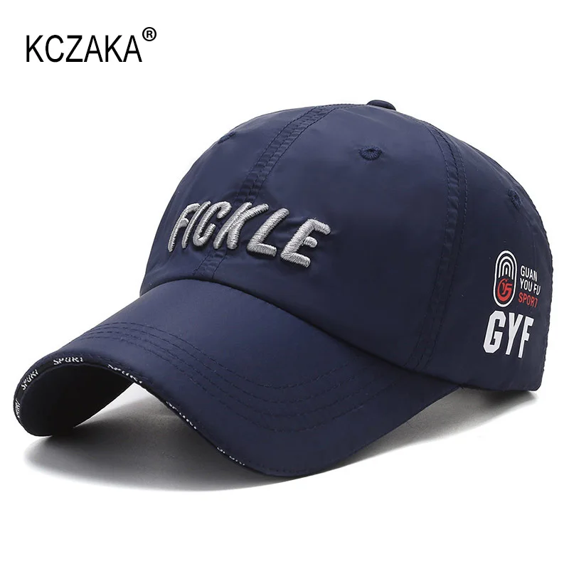 

Men's Quick Dry Baseball Cap Summer Letter Embroidery Sports Single Layer Thin Snapback Caps Breathable Sun Hats Dropshipping