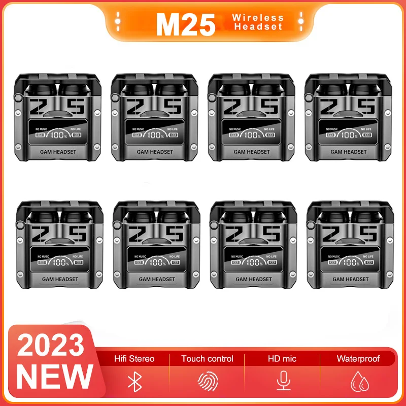 

M25 Bluetooth Earphone Wireless Stereo Bass Gaming Headset TWS Earbuds Sports Headphone with Microphone For Phone Whoelsale