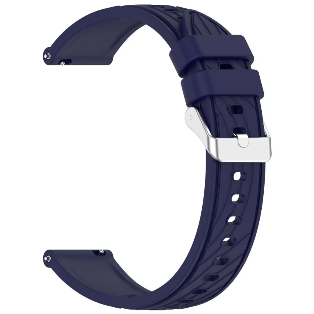 Engraved Stripes Silicone Watch Strap Band