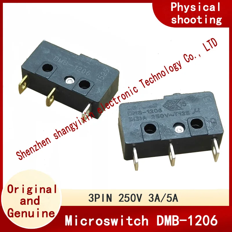 

Оригинальный Средний микропереключатель Φ tripin 250V 3A/5A, контактный переключатель