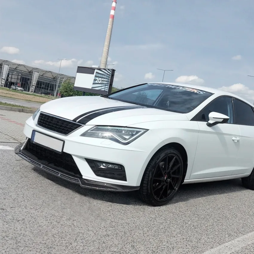 3 개/대 자동차 앞 범퍼 스플리터 립 스포일러 디퓨저 Canard 바디 키트 Seat Leon MK3.5 2017-2019 (표준 버전)