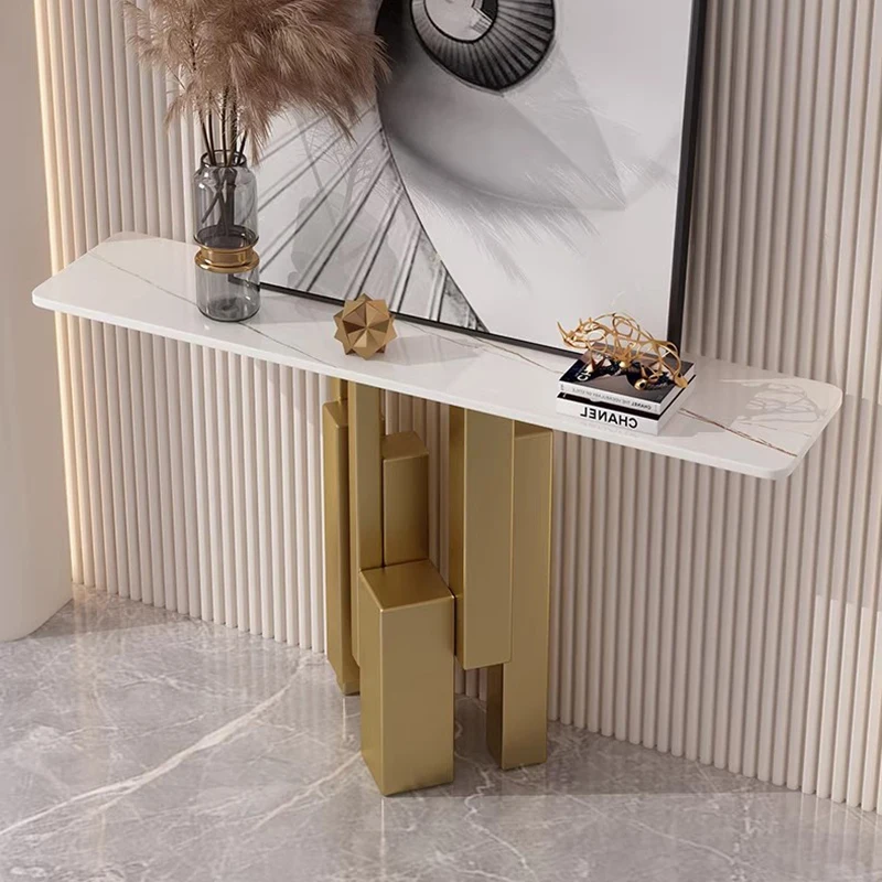 Consolle classica glamour Tavolo consolle estetico moderno nordico minimalista Beauty Neutral Tavolo Console Mobili per camera - immagine 5