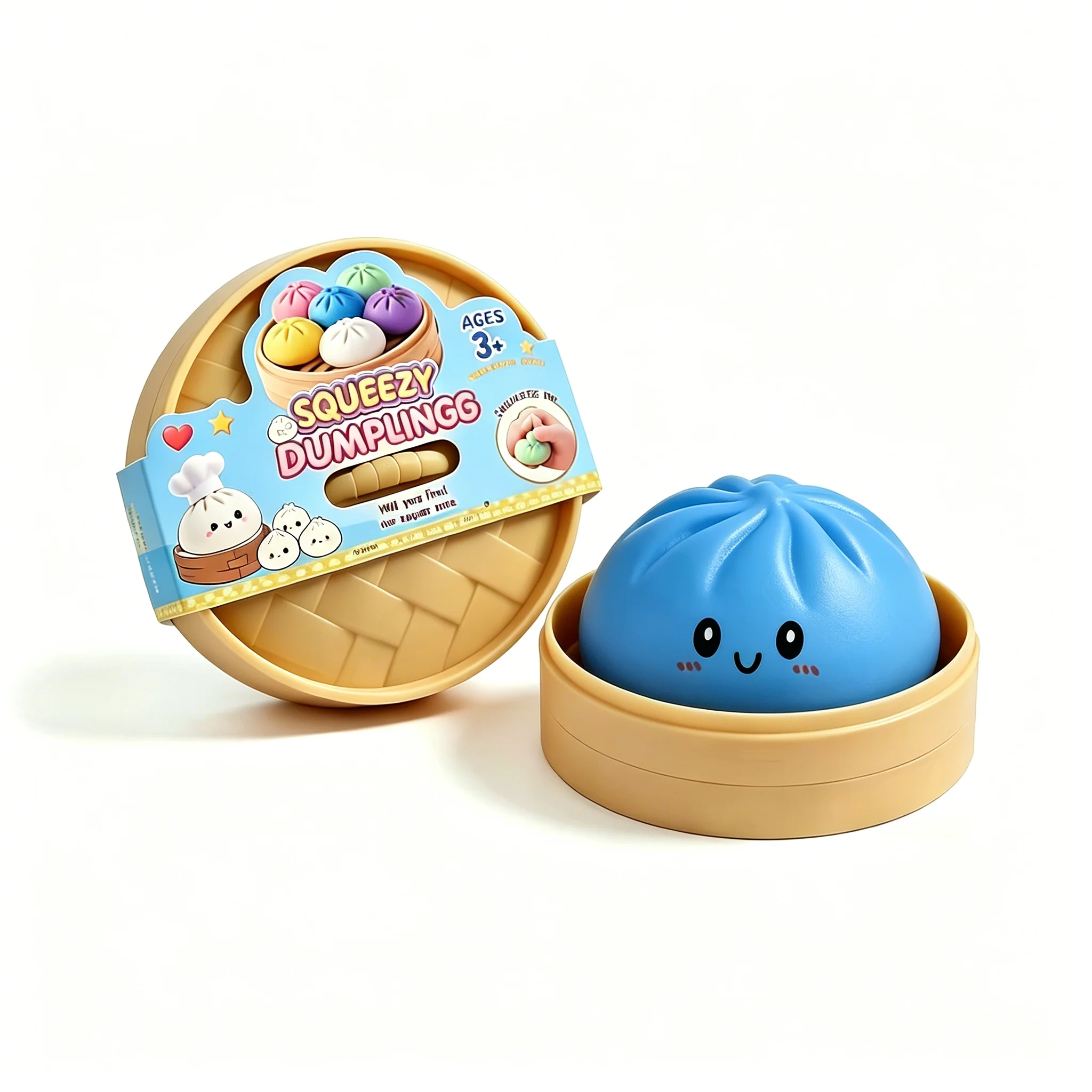 Vibrant Dumpling Squishy Toy for Stress and Anxiety Relief