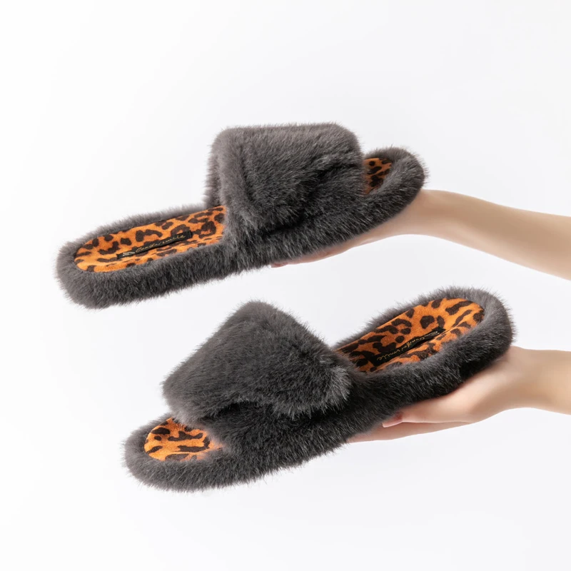Womens Fuzzy Slippers Memory Foam Cotton Indoor Shoes