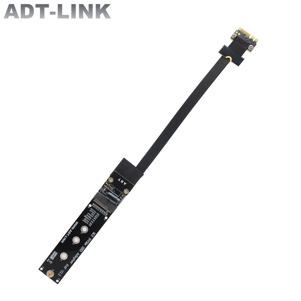 M.2 Wifi A.E Key To M.2 Nvme M Key Ssd Extension Flat Ribbon Cable Pcie 3.0 Key A + E Slot Per M2 Key M Riser Card Extender Adapter