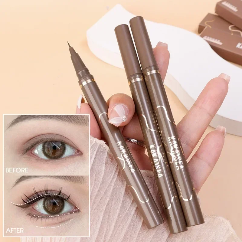 Quick Dry Matte Liquid Eyeliner Pen Makeup Waterproof Lasting Smooth Black Brown Lying Silkworm Lower Eyelash Pencil Cosmetics