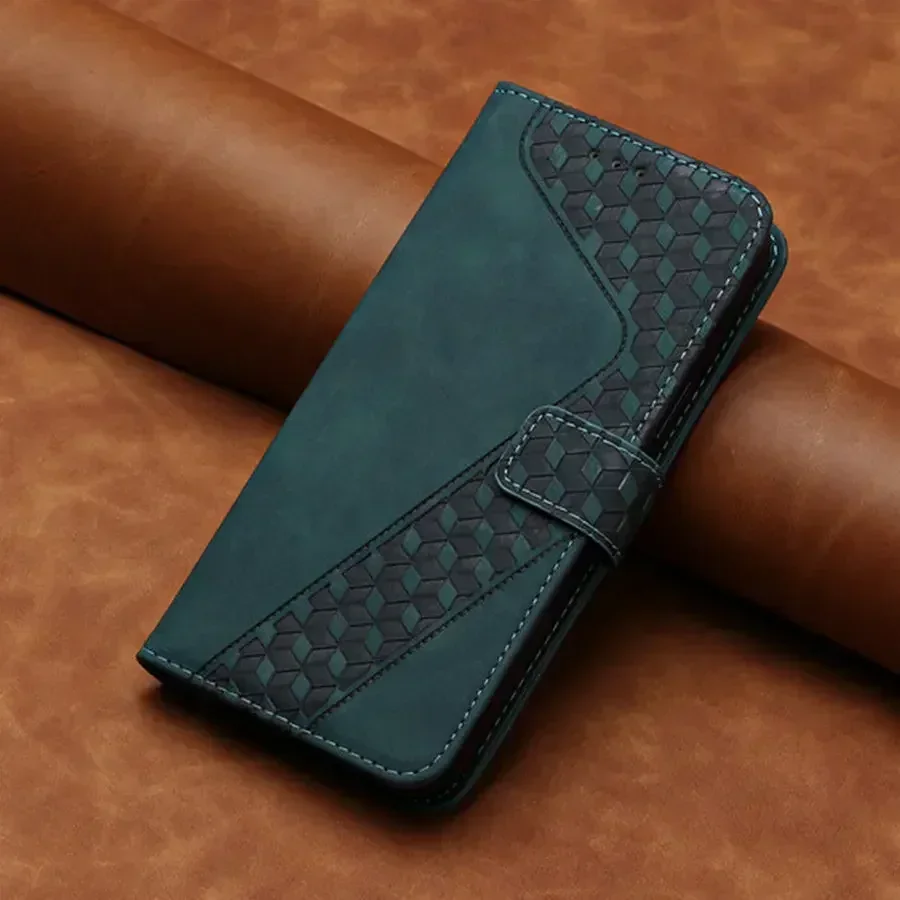 Leather Flip Wallet Case - Universal Fit