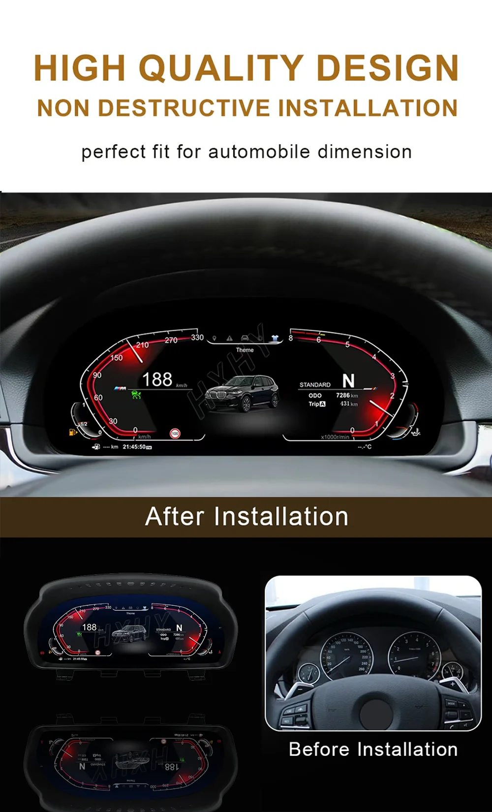 2025 Latest Original Car Digital Cluster  For BMW X3 X4 F25 F26 2011-2017 Instru