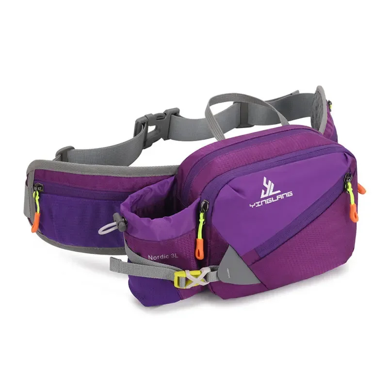 Nylon-Hüfttasche für Wandern, Marathon, Trailrunning, Outdoor-Sport, Wasserflaschenhalter, verstellbare, leichte Gürteltasche – Detail 8