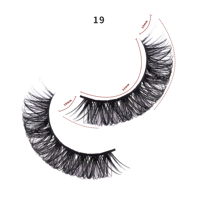 Curl 5 Pairs False Eyelashes Russian volumes 3D Fluffy Mink Lashes Reusable Fake Lashes russian lashes extensions faux cils