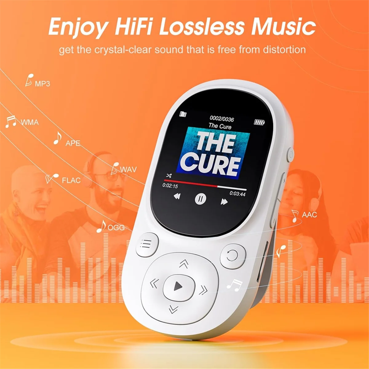 32GB Clip MP3 Player Portable Music Player Bluetooth Mp3 Mp4 with FM Radio Recording Pedometer for