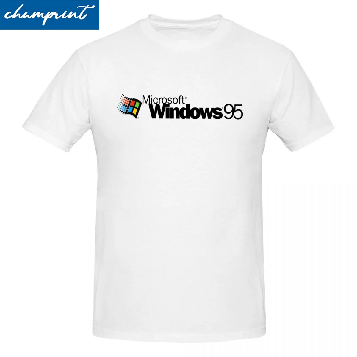 Geeks Nerd Windows 95 Magliette Uomo 100% Cotone Top Stampato Girocollo Manica Corta