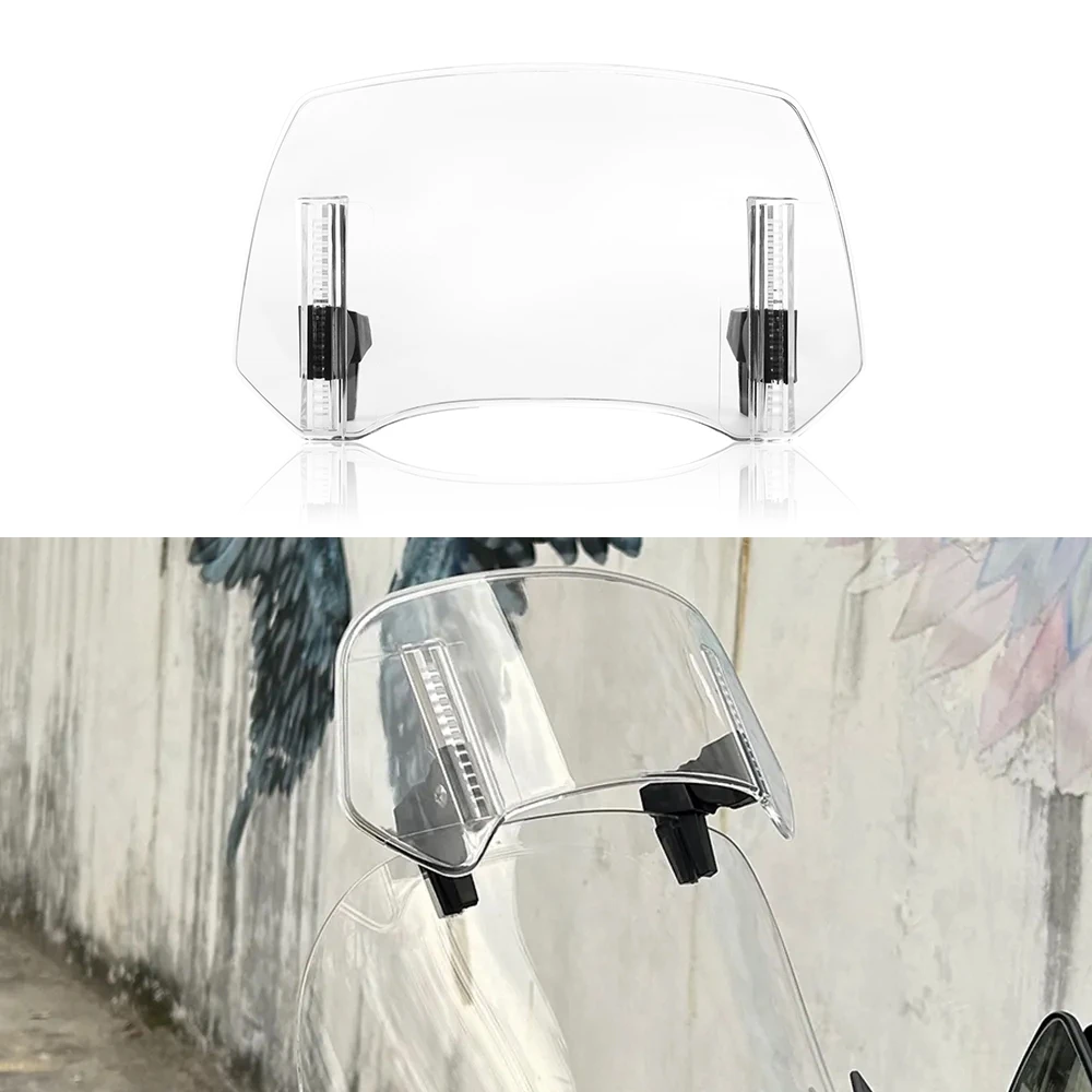 Universal Motorrad Windschutzscheibe Verlängerung Einstellbare Spoiler Clamp-On Windschutzscheibe Deflektor Für BMW KAWASAKI YAMAHA HONDA SUZUKI – Detail 2