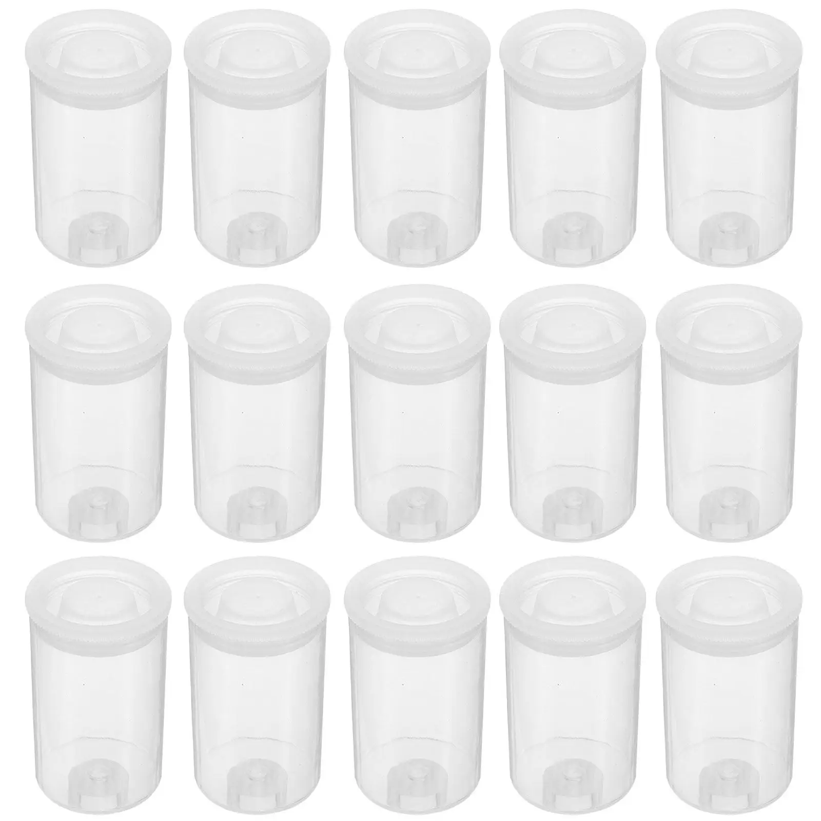 50Pcs 리필 가능 플라스틱 필름 네거티브 저장 튜브 휴대용 라운드 여행 컨테이너 사진 낚시를위한 투명 저장 상자