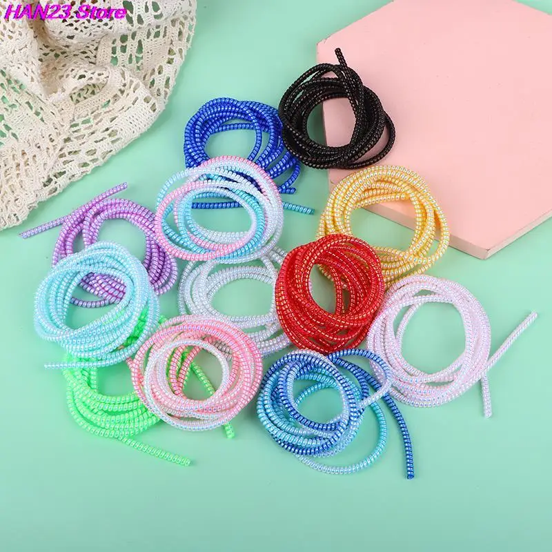 1.5/1.6M Color Cable Intertwine Rope Spiral Cable Protector Universal Charging Cable Cover Sleeve Saver Anti-Fracture Management