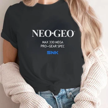Fatal Fury Neo Geo Startup Screen Print Tshirt Men Round Collar Mdal T Shirt Short Sleeve Tee Shirt for Women Funny Short Sleeve