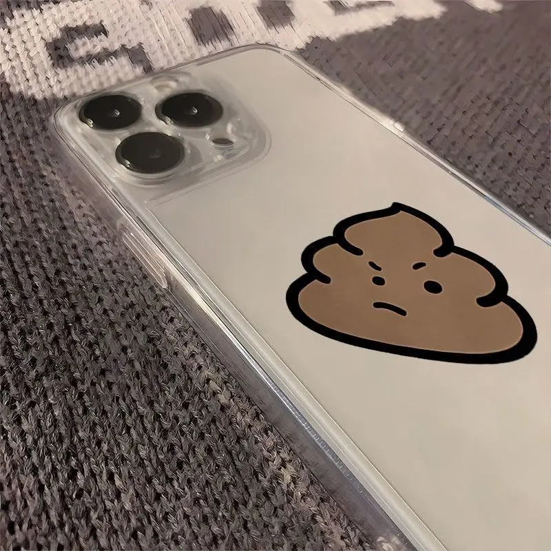 Whimsical Cartoon Excrement Transparent Soft Phone Case