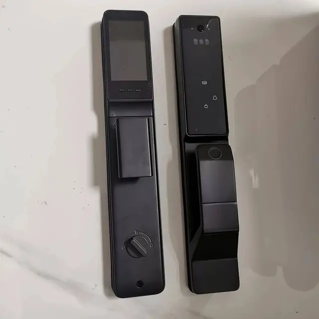 Cerradura de puerta inteligente con Control de voz, dispositivo de cierre electrónico Digital con cámara, 3D reconocimiento facial, aplicación Tuya, Alexa 6