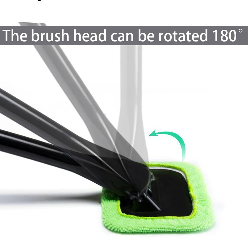 Window Cleaning Brush Car Defogging Window Wiper Car Home Detachable Duster Cleaning Glass Brush with Cloth