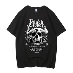 Unisex Black Clover Asta Manga Graphic Cotton T - Shirt - Summer Streetwear Short Sleeve Tee - XS (Black - 91158)