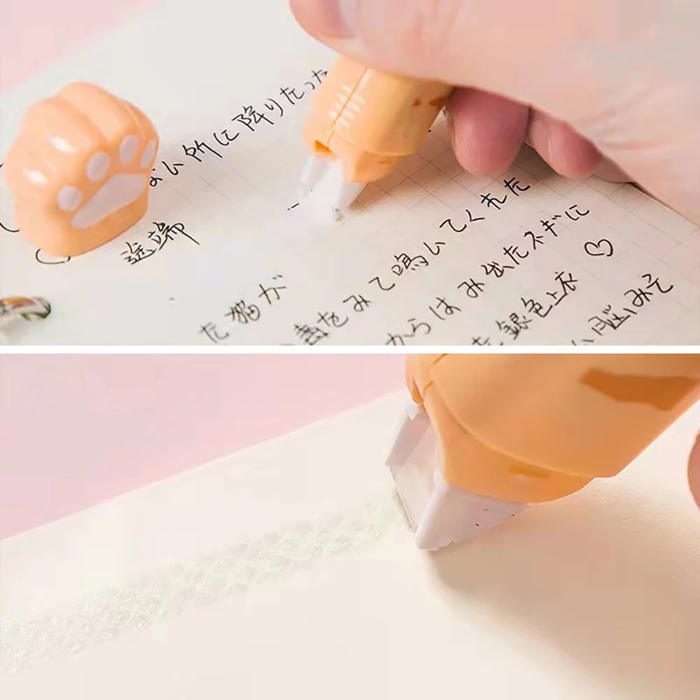 2 In 1 Cat Paw Correction Tape Eraser Novelty Double-head Tape Point Glue Student School Office Supply Stationery