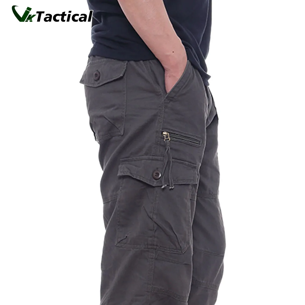 

Spring Mens Cargo Pants Multi Pockets Military Men Trousers Casual Cotton Tactical Pants Men Big Size Army Pantalon Work Jogger