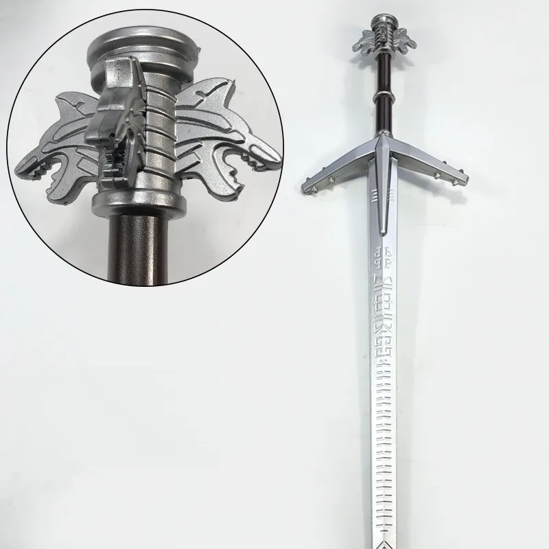 1:1  Wild Hunt Sword Aerondight Sword Weapon Cosplay White Wolf Prop Role Play Gift Safety PU Wizard Eredin Alice Jewel Sword 4