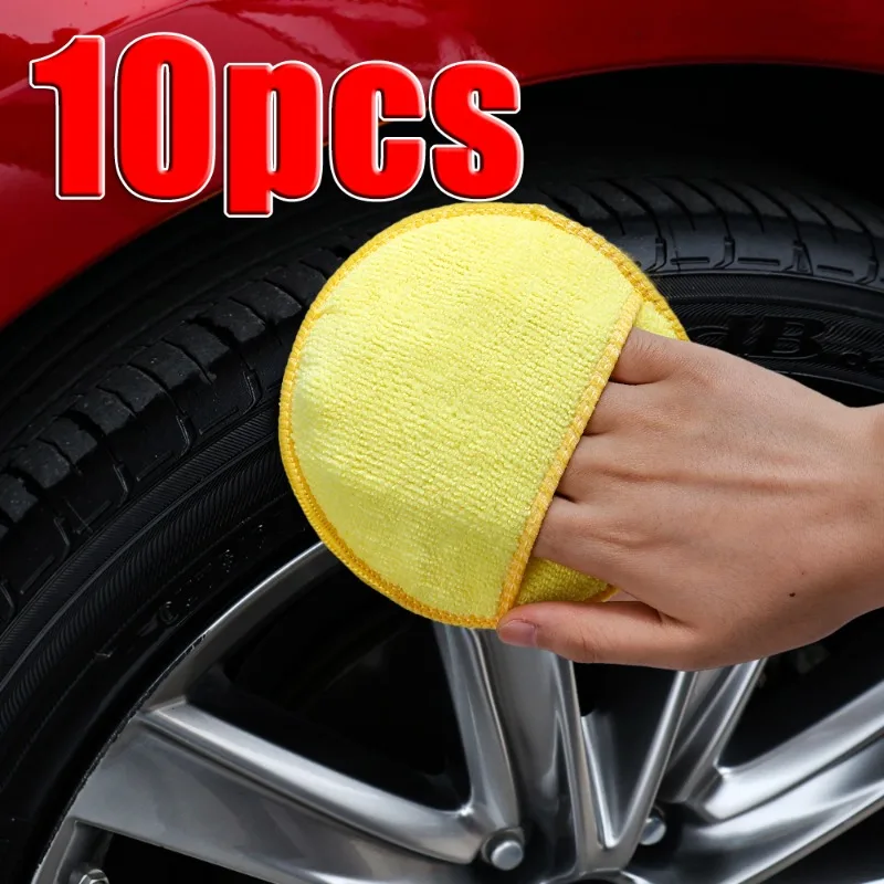 

Car Round Waxing Sponges Wax Applicator Pad Round Foam Sponge Cleaning Tool Car Detailing Tools Car Wash Gloves