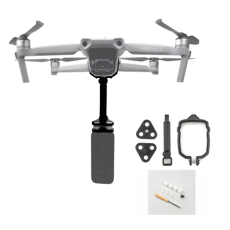Support D'extension Pour Drone DJI Mavic/Air 2/3 - Fixation 1/4" - Léger En Silicone - Pour Caméra GoPro, Insta360
