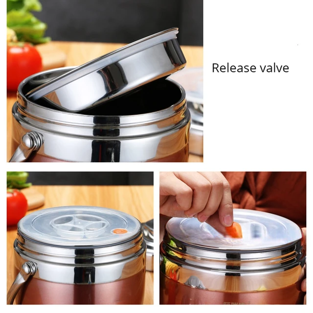 2020 New 1.5/1.2L Stainless Steel Food Thermos 12-24 Hours Vacuum Lunch Box Thermo Container Soup Jar Insulated Thermoses 3