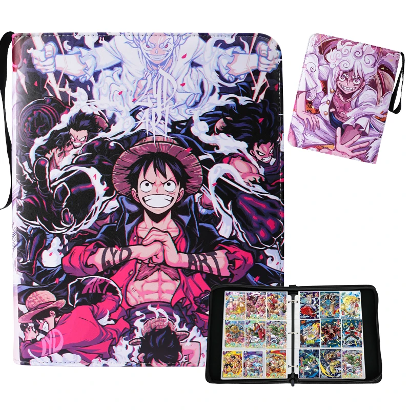 thumbnail image 1 of Libro de cartas del 25.º aniversario de One Piece, Monkey D. Luffy, Nami, Uta, figuras de acción de poliuretano de hojas sueltas con cremallera de 9 cuadrículas, colección de juegos, 1 of 5