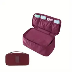 Compact Lightweight Dustproof Underwear Storage & Travel Organizer (Wine red G1374C)