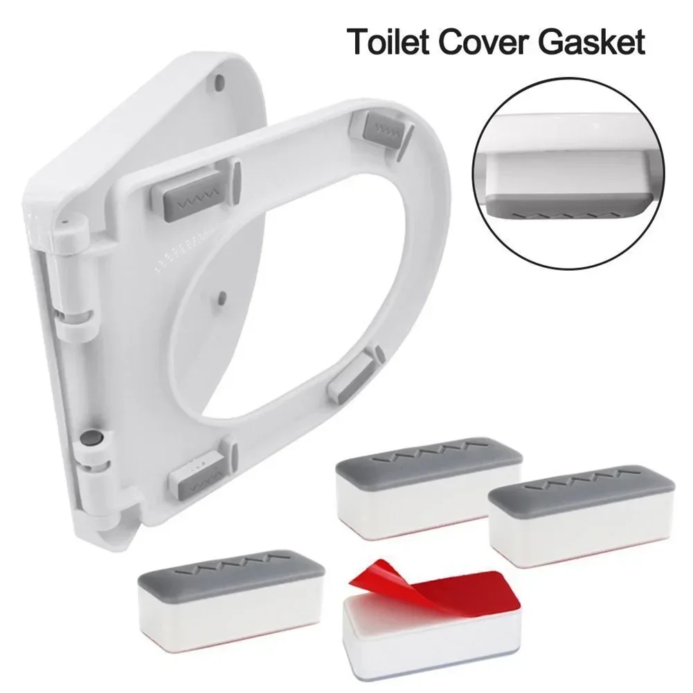 4pcs Toilet Seat Bumper Shockproof Anti-slip Toilet Cover Gasket Seat Cover Bathroom Hardware er Bumpers Replacement