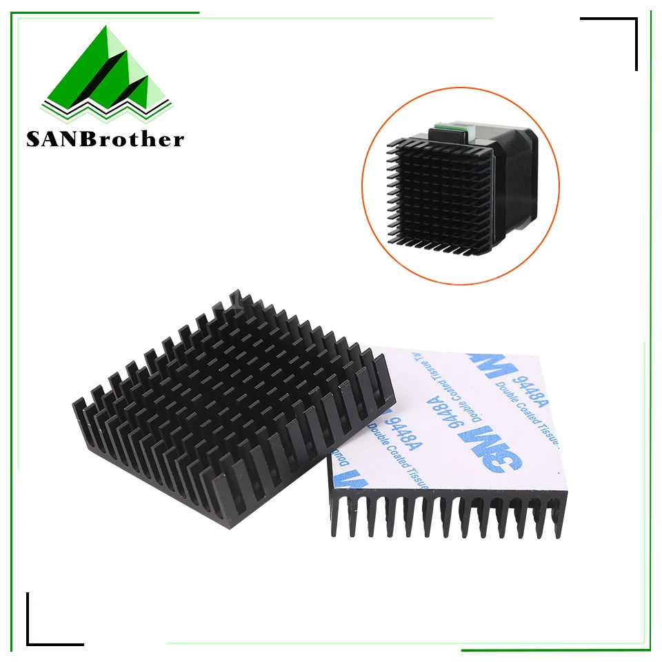 3D Printer Parts Heatsink Aluminum Cooling Heat Sink Radiator Heat Dissipation for Nema17 42 Stepper Motor 40x40x11mm