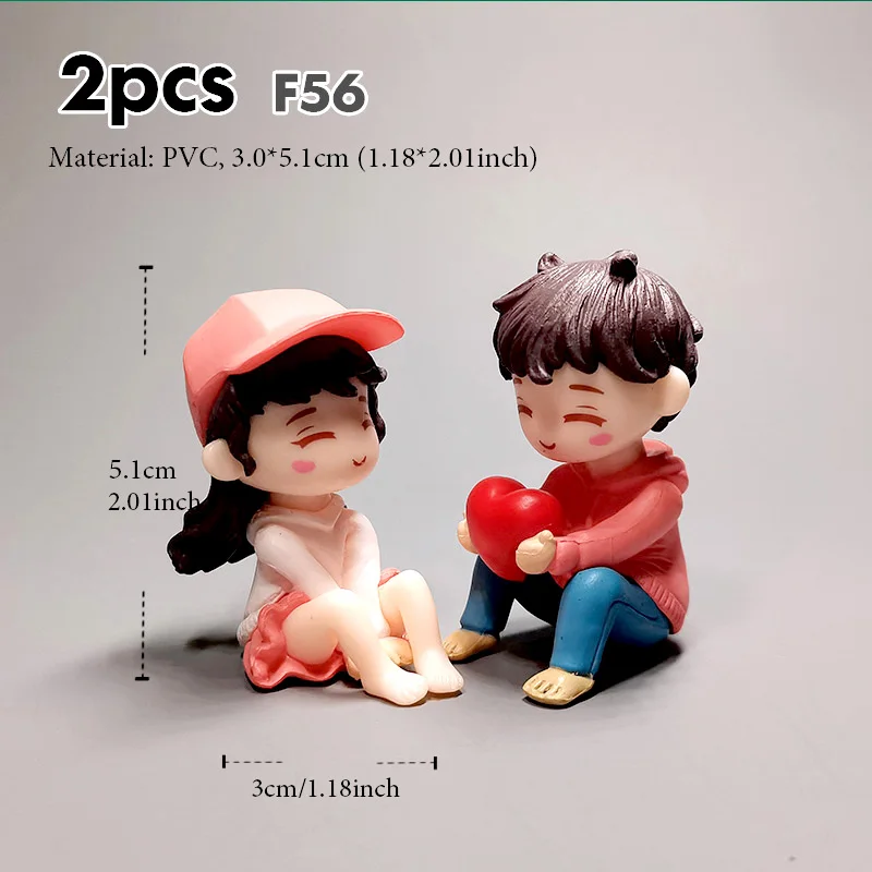 Romantic Miniature Couple Figurines for Wedding Decor and Valentine's Day Gift
