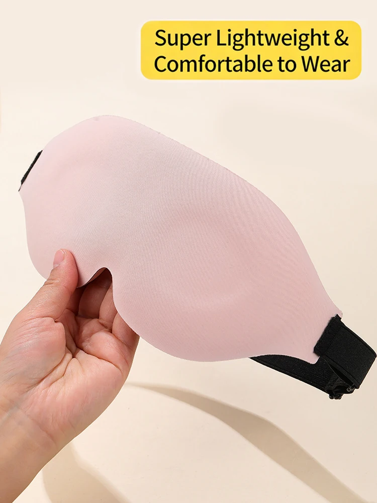 Luxurious 3D Light-Blocking Sleep Mask with Noise Reduction, Hypoallergenic and Skin-Friendly, Perfect for Restful Sleep, Travel, and Relaxation