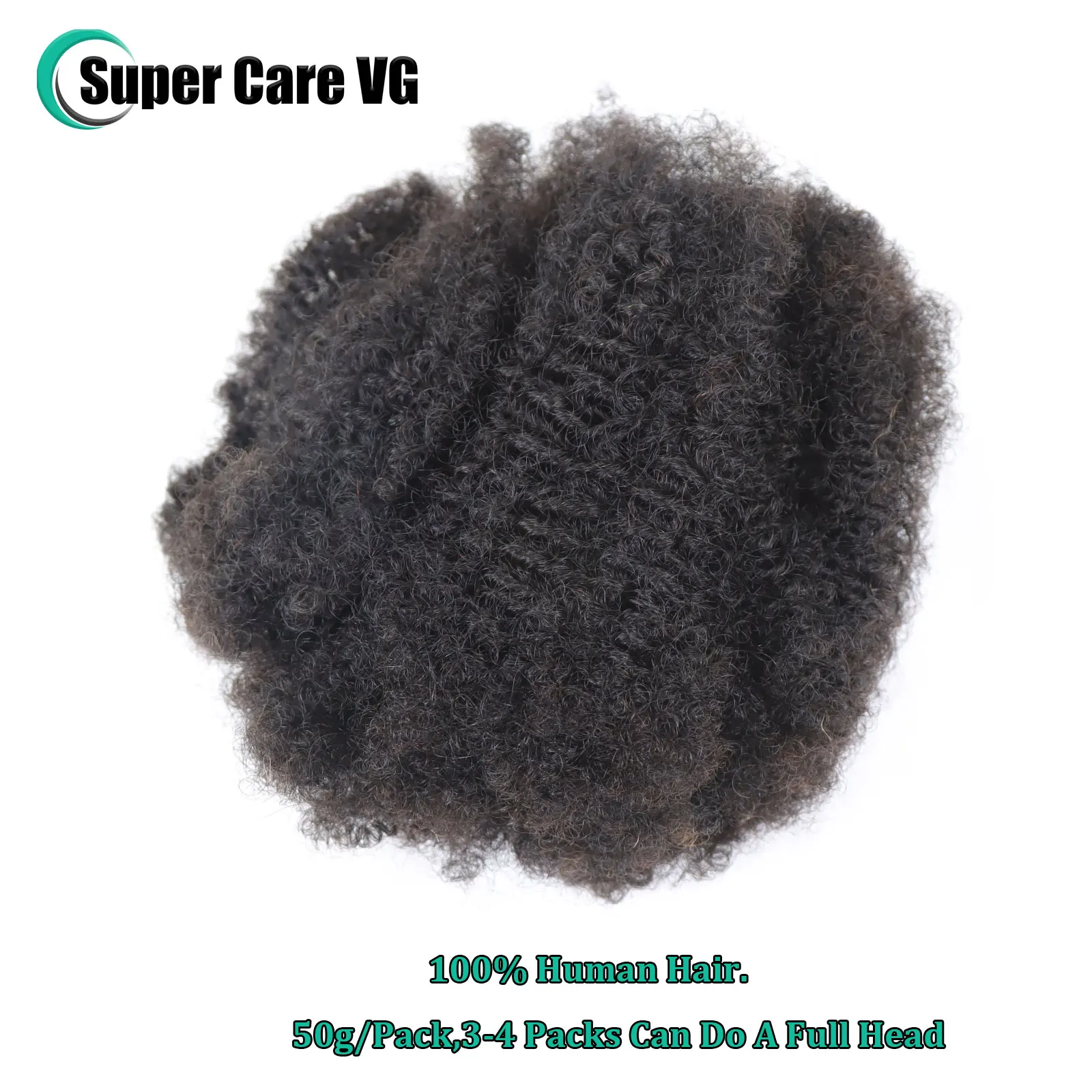 Human Hair Extensions 50g/Pack Afro Kinky Curly for Braiding